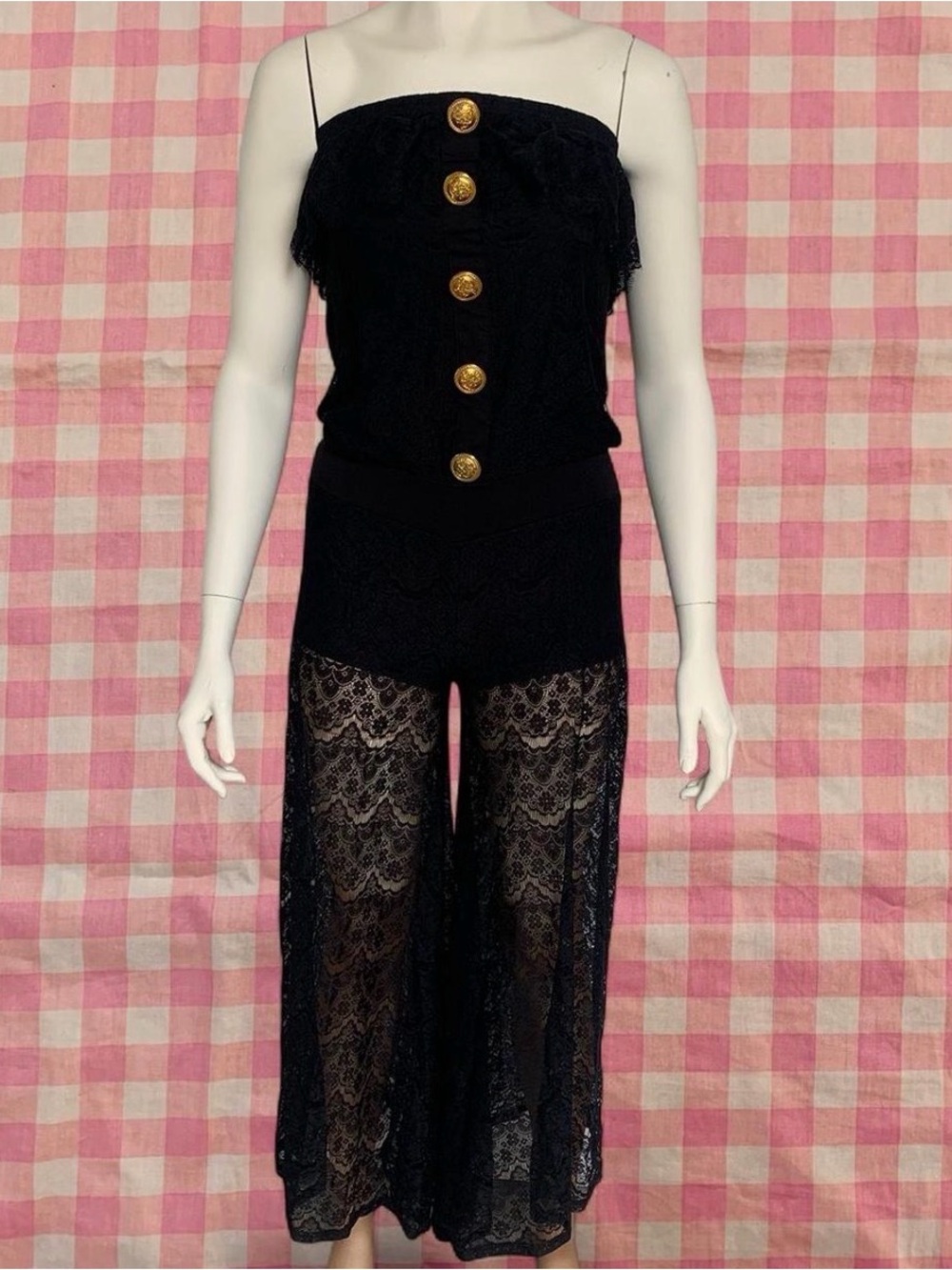 Gyaru Gal D.I.A Lace Strapless Jumpsuit